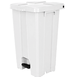 Lixeira Quadrada com Pedal 60 Litros Branca