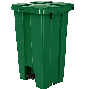 Lixeira Quadrada com Pedal 60 Litros Verde