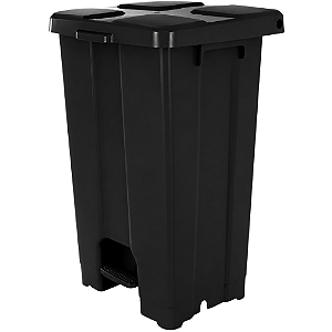 Lixeira Quadrada com Pedal 60 Litros Preta