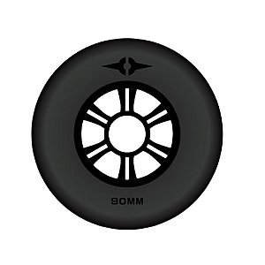 Rodas Para Patins Inline Alcedo One - 90mm Preta / 4 rodas