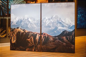 Conjunto com 2 quadros em tela canvas medindo 90cmx130cm cada