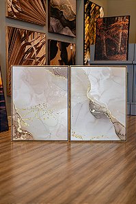 Conjunto com 2 quadros em tela canvas medindo 60cmx80cm cada