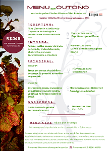 Almoço Harmonizado (adulto)