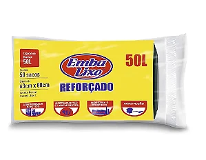 Embalixo - Saco de Lixo 50 litros 50 unidades