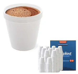 Copinho Isopor 100 Ml Para Café Bebidas Quentes 100 Unidades Cor Branco
