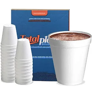 COPO DE ISOPOR TERMICO TOTALPLAST 120 ML CAIXA LEVE 1000 UN