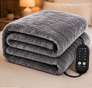 Cobertor de Aquecimento Elétrico USB – Pelúcia Inverno com Temperatura Ajustável