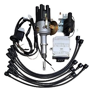 Kit Ignição Eletrônica Opala 6cc Caravan + Cabos De Vela