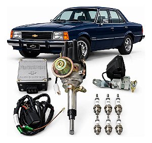 Kit Ignição Eletrônica C10 C20 Chevrolet Com Jg Velas 6cc