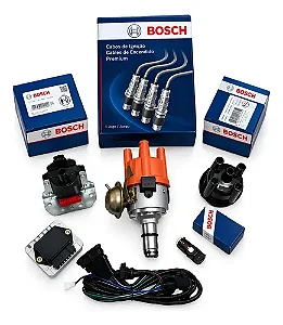 Kit Ignição Fusca Hall Tampa + Rotor Bosch + Cabos De Vela
