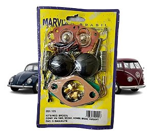 Kit Carburador Sedan Fusca Brosol Vw 1600 Kombi Gas C/baq