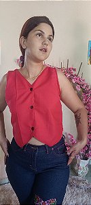 Colete 100% Linho tamanho P