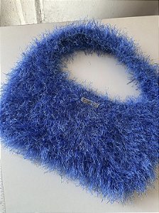 Bolsa de crochê Pluf Azul marinho