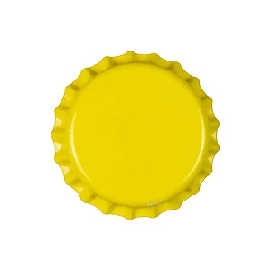 Tampinha Pry-Off 26mm Amarelo 100 unidades
