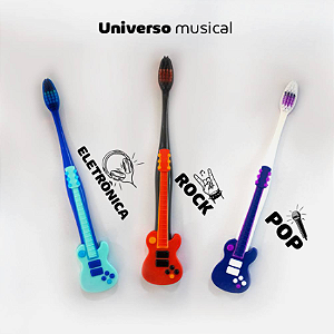 ESCOVA DENTAL POWERDENT INFANTIL UNIVERSO MUSICAL