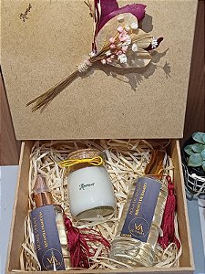 Kit Essencial Alumiar – Vela Leiteirinha, Home Spray e Água de Lençol