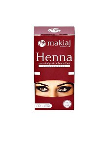 Henna Para As Sobrancelhas Makiaj + 10ml De Fixador