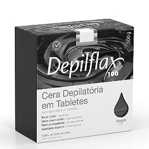 Cera Depilatória em Tabletes Negra Depilflax 500g