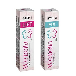 Kit Passo 1 e Passo 2 Brow Lamination e Lash Lifting We Bella 15g