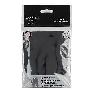 Luva Profissional Master Gloves Pro Black 1 par