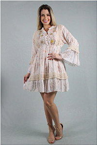 Vestidos curto manga longa