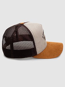 Boné Trucker Colorado Camurça Aba Caramelo