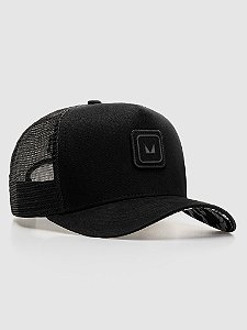Boné Trucker Concept Preto Aba Camuflada MVCK