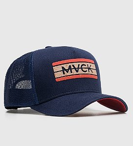 Boné Trucker Dakota Marinho e Vermelho MVCK