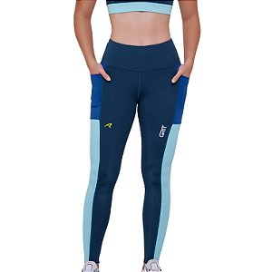 Legging Grit Focus Feminino Authen Turquesa