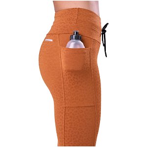 Legging Authen 2 Bolsos Cós Ajustável Animal Texture