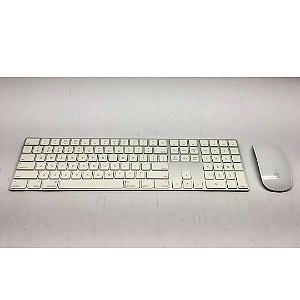 Apple Magic Keyboard 2 e Magic Mouse 2 A1843 - A1657 Cor Branca