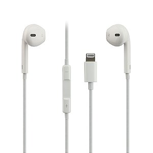 Apple EarPods (MWTY3ZM/A) com Conector Lightning – Fone com Fio Branco Original