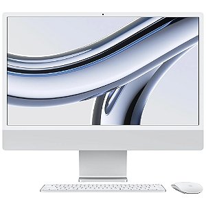 Apple iMac 24" M3 (MQRJ3LL/A) 10-Core CPU 8GB RAM 256GB SSD Prata