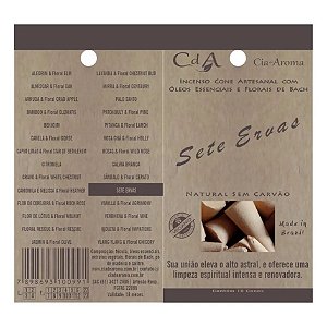 Incenso Cone Sete Ervas CDA
