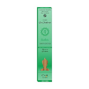 Incenso Vareta os Chakras - Cardíaco - Rosas e Gerânio 10 Varetas - Cia do Aroma
