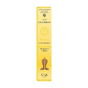 Incenso Vareta os Chakras - Umbilical - Bergamota e Limão 10 Varetas - Cia do Aroma