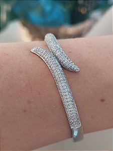 bracelete duas pontas com strass