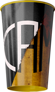 Copo do Galo - Jogo Galo x Maringá - Brasileirão 2025 dia 21/05/2025 - Amarelo - 550ml