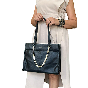 Bolsa Preta Texturizada