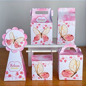 KIT FESTA PERSONALIZADA -TEMA BORBOLETA- FAZEMOS QUALQUER TEMA