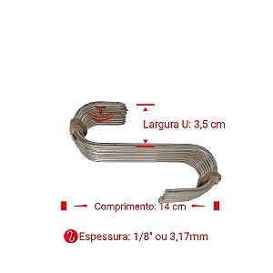 Gancho S0 INOX - 12 unidades