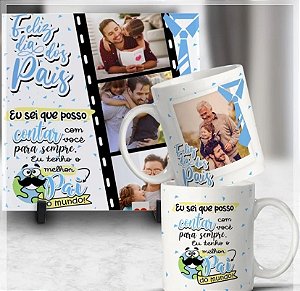 Kit Dia dos Pais -  Azulejos + Caneca
