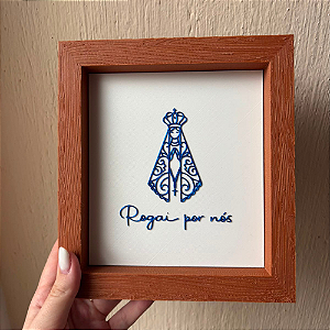 Quadro Decorativo Nossa Senhora - Rogai por Nós