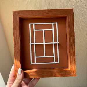 Quadro Decorativo Quadra de Tênis – Decoração Esportiva Minimalista