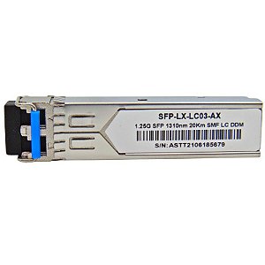 SFP 1.25G 20km LC Duplex DDM TX1310NM MGBIC LX-LC03-AX