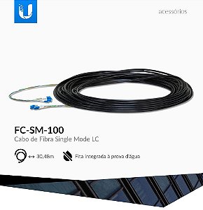 Ubiquiti FC-SM-100  Cabo De Fibra Single Mode LC 30,48 Metros