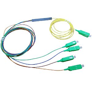 Splitter 1x4 0.9MM 1.5M SM SC-APC PLC Color