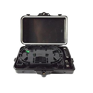 Caixa de Atendimento Óptico 04 Cores 11X17CM JZ-1314-4A Preta IP65