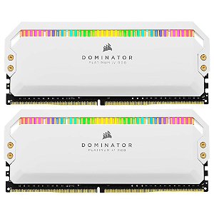 Memória DDR4 16GB 4000MHz Corsair (2X8GB) DOMINATOR PLATINUM RGB BRANCO CMT16GX4M2K4000C19W