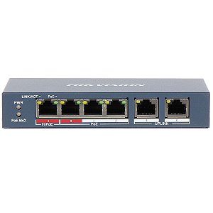 Switch Hub Hikvision 04P 10/100MBPS PoE RJ45 DS-3E0106HP-E
